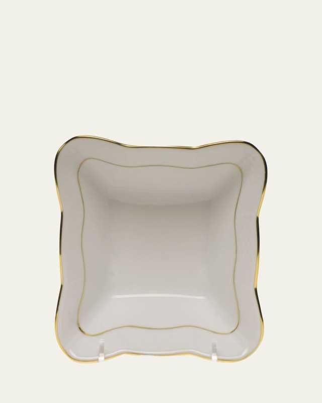 Golden Edge Small Square Dish